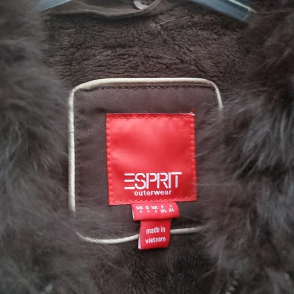 Esprit Quilted Brown Jacket - Picture 6 of 8